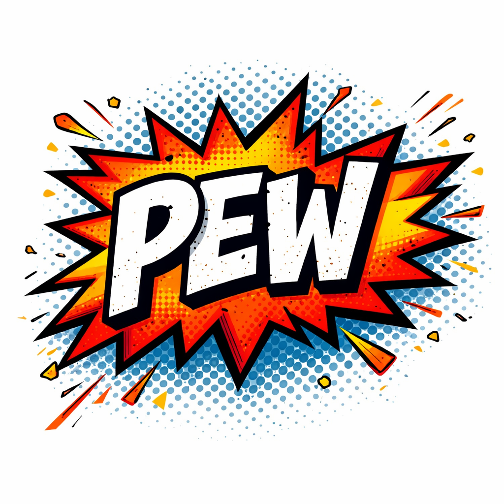 PEW explosion logo